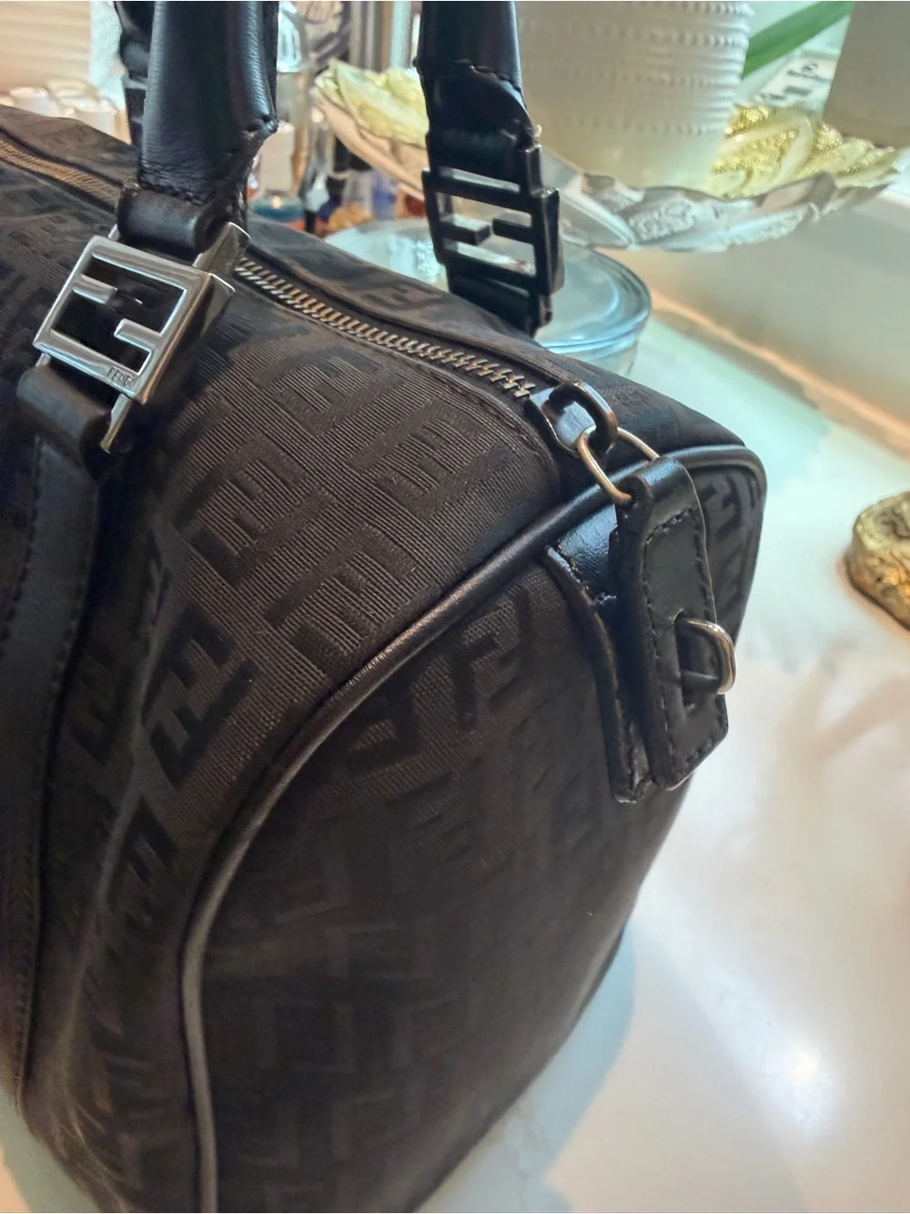 Authentic Fendi Zucca Boston Bag